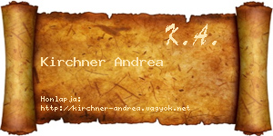Kirchner Andrea névjegykártya