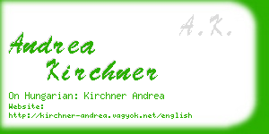 andrea kirchner business card